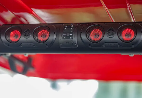 LED roof-mounted taillight strip on EPIC e60 for night safety and style