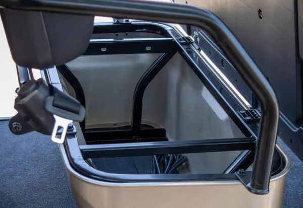 ICON i60 rear cooler and underseat storage frame designed for extra passengers or gear